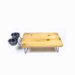 Wooden Platter Stand with Ramekin